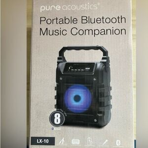 Pure Acoustics LX-10 Portable Bluetooth Music Speaker, NIB
